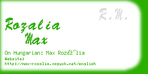 rozalia max business card